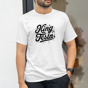 King Tesla Mysterious Simple Graphic T-Shirt - Unisex Cotton Tee