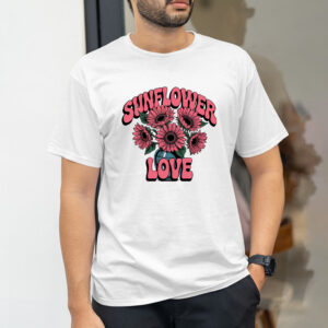 Sunflower Love Floral Graphic T-Shirt - Unisex Cotton Tee