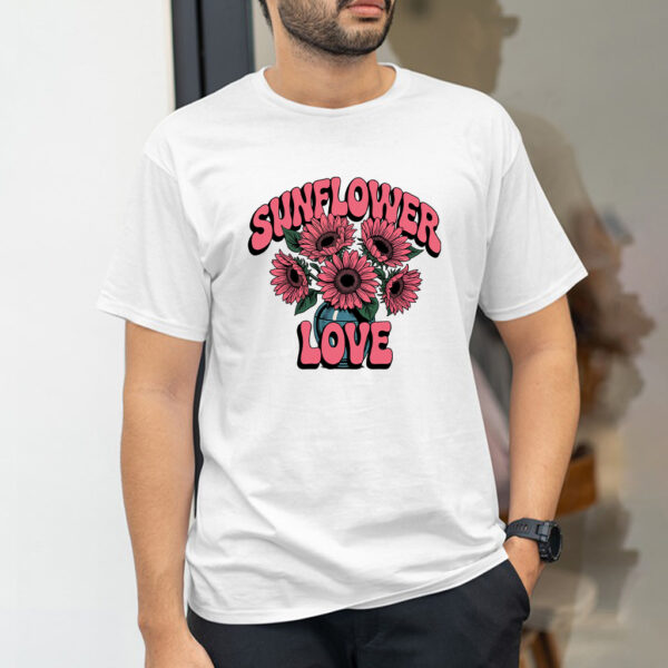 Sunflower Love Floral Graphic T-Shirt - Unisex Cotton Tee